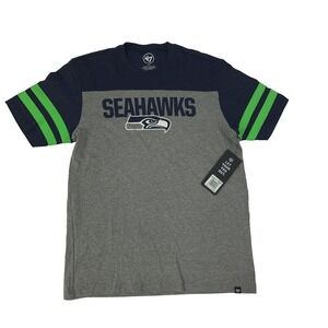 47 Brand Mens Size Small Slate Gray Seattle Seahawks Crew Neck T-Shirt NWT